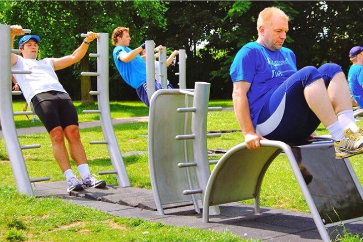 Sport Classes In The Outdoor Gym